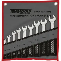 9 Piece AF Combination Spanner Set (Handy Tool Roll)